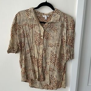 Society Amuse animal print button down. Size small